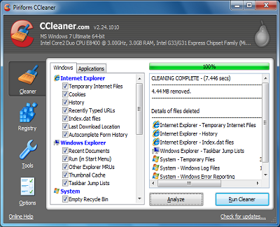 How to clean your PC windows registry - ccleaner