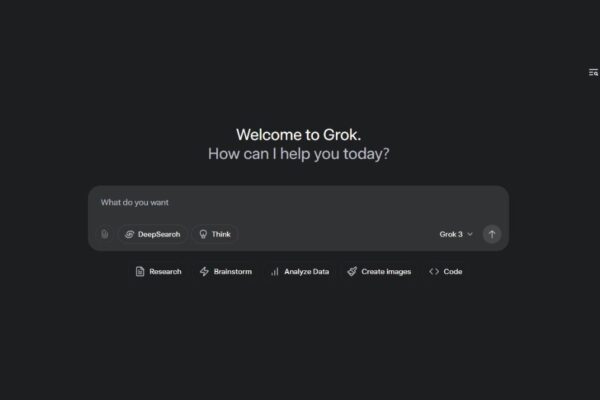 Grok 3 homepage.